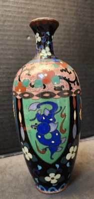 古董Cloisonne花瓶凤凰鸟和蛇8 — 第 1/4 张图片