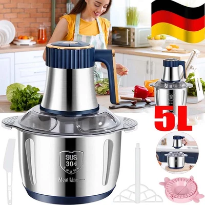 5L Multi Zerkleinerer Elektrisch Gemüse Multihacker Häcksler Zwiebelschneider - Bild 1 von 4