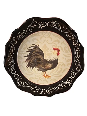 Cracker Barrel Susan Winget Gallo Negro Placa de Pergamino 10.5 Daybreak Francés  Foto 1 de 4