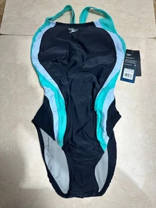 NUEVO Traje de Baño Speedo Quantum Fusion Empalme UPF 50+ Una Pieza Fitness Mujer Talla 6 - Imagen 1 de 3