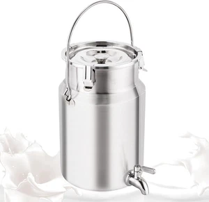 YUCHENGTECH Lechera 304 Acero Inoxidable 5L con Grifo y Tapa Carga Pesada - Imagen 1 de 7