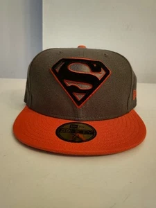 New Era Superman Fitted Cap Hat 59 Fifty DC Comics - Gray/Red/Black - Size 7 1/2 - Picture 1 of 7