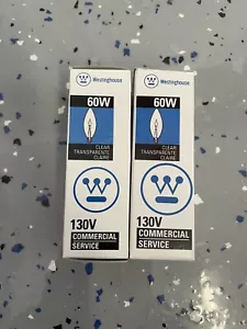 Westinghouse 60w Decorative Torpedo Bulbs 36902 60B10 - 2 Pack Clear - Picture 1 of 4