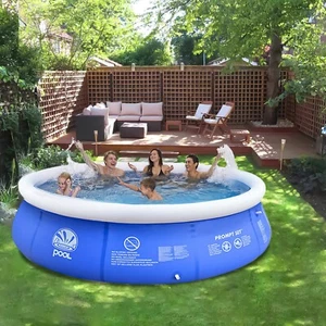 10ft Prompt Set Inflatable Paddling Pool Swimming Pool Family Fun Outdoor Party - Picture 1 of 6