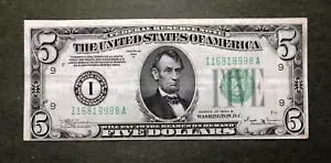 1934B $5 Federal Reserve Note [] MINNEAPOLIS [] DGS FR 1958-I ::: RARE ::: "K31" - Picture 1 of 2