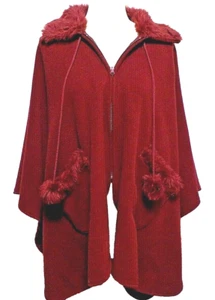 LeModa Damen Fleece Burgunderrot Schal - Brandneu - Bild 1 von 7