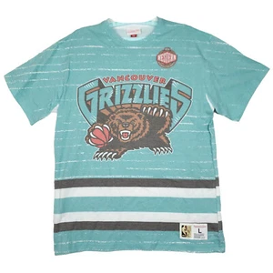 Vancouver Grizzlies Mitchell & Ness NBA L Large Shirt Jumbotron 3.0 Teal New - Picture 1 of 6