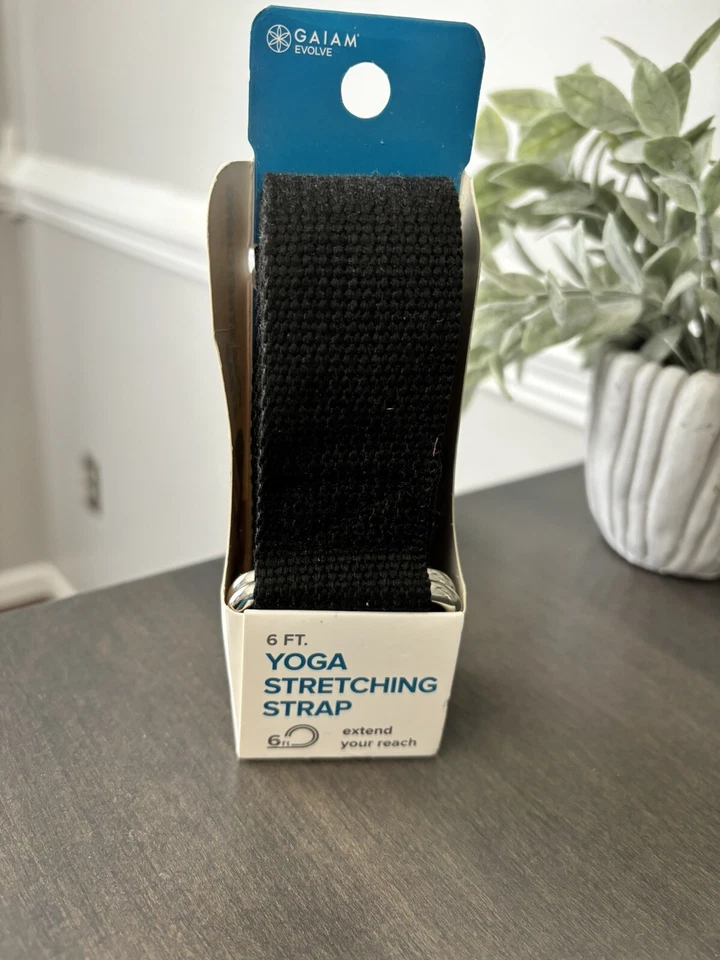 Evolve by Gaiam Black 6ft Yoga Strap 100 Polyester