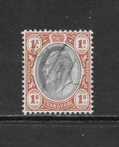 TRANSVAAL SCOTT 260 USED VF - 1902 1s RED BROWN & BLACK - KING EDWARD VII ISSUE - Picture 1 of 2
