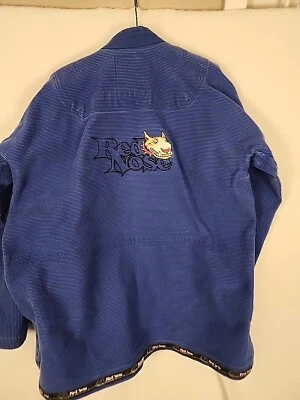 Camiseta Kimono Red Nose Fight Wear Gi Azul Jiu Jitsu Solo Uniforme de Entrenamiento Talla A4 Foto 1 de 4