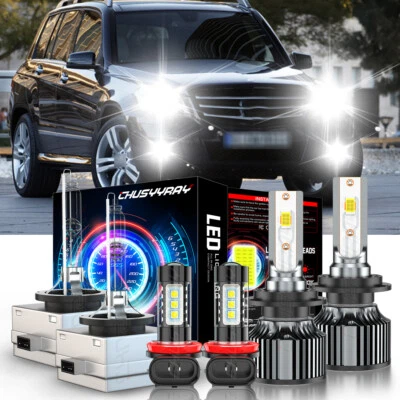 Kit de 6 faros LED + combo de faros antiniebla para Mercedes-Benz GLK350 2009-2012 Foto 1 de 4