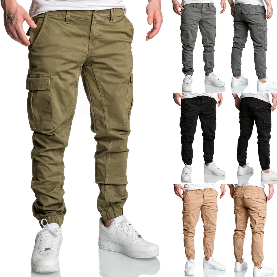 Herren Jogger Cargo Chino Jeans Hose 7022 - Bild 1 von 1