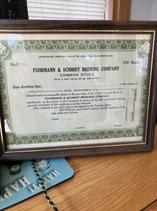 VINTAGE F&S BEER 100 shares stock (FUHRMANN & SCHMIDT BREWING CO SHAMOKIN PA) - Picture 1 of 7