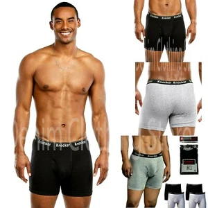 Men Boxer Briefs Underwear 2 4 6 Pack Lot Trunks Soft Cotton Stretch Breathable - Picture 1 of 4