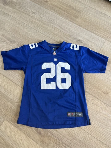 Nike NEW YORK GIANTS Jersey Youth Large (14/16) Saquon Barkley #26 NFL Football Cover