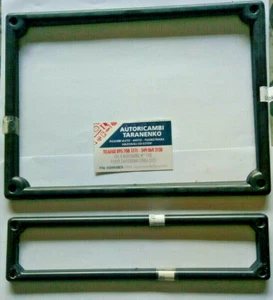 PORTA TARGA ANTERIORE + POSTERIORE PLASTICA NERA FIAT 500 D F L R - Bild 1 von 1