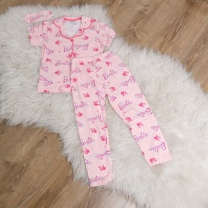 NWT Kids Girls Barbie Pajamas Short Sleeve Top T-shirt Long Pants set - Picture 1 of 4