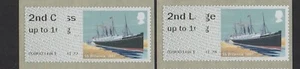 ERRORS! MAIL BY SEA 2nd CLASS/2nd CLASS LARGE PAIR of BRITANNIA SINGLES POST GO - Picture 1 of 1