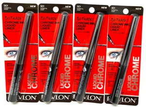(4) Revlon So Fierce! Chrome Ink Liquid Liner 0.03 oz Sealed 901 - Gunmetal - Picture 1 of 3