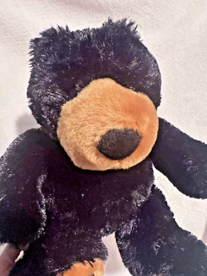 Black Bear Plush Toy Stuffed Animal Soft Cuddly Wildlife Gift for Kids & Adults - Image 1 of 4