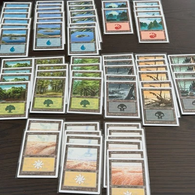 mtg ptk Portal Three Kingdoms Basic Land  version Swamp Island Forest Mou - Image 1 of 4