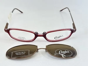 NEW Candies C Amy & CL RD/LV 48.18.135 Women’s Eyeglasses Frames & Magnetic Clip - Picture 1 of 15