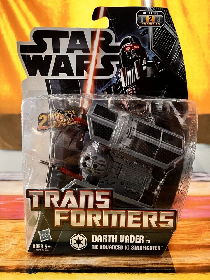 Star wars Transformers Crossovers Darth Vader Figure tie Advance X1 Starfighter - Image 1 of 2