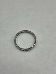 Ciondolo cerchio in oro bianco 1" 10 kt 2,3 g con diamanti 228009 - Foto 1 di 8