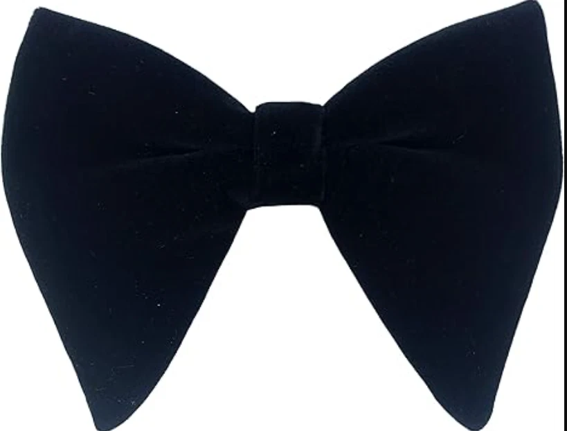 Pajaritas de terciopelo para hombre preatadas de gran tamaño esmoquin formal mariposa grande B... Foto 1 de 4