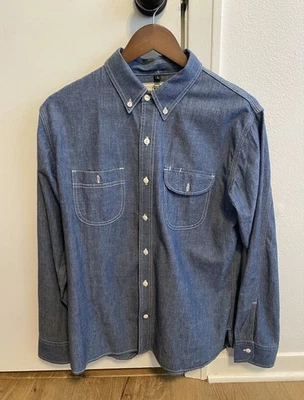 Rogue Territory RGT Chambray Workwear Shirt  USA Made Lightweight L Blue - Image 1 of 4