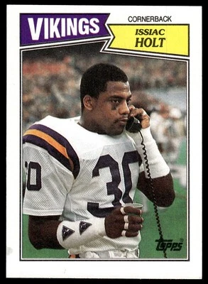 1987 Topps Issiac Holt Rookie Minnesota Vikings #210 - Image 1 of 2