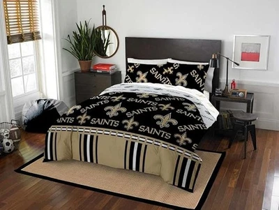 New Orleans Saints Queen Comforter Bedding Set 5 Piece NFL Northwest Licensed - Image 1 of 2