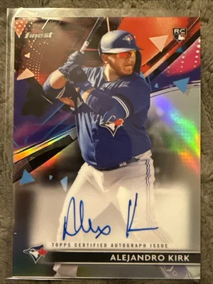 Alejandro Kirk 2021 Topps Finest Refractor Rookie RC On Card Auto Autograph #6 - Image 1 of 2