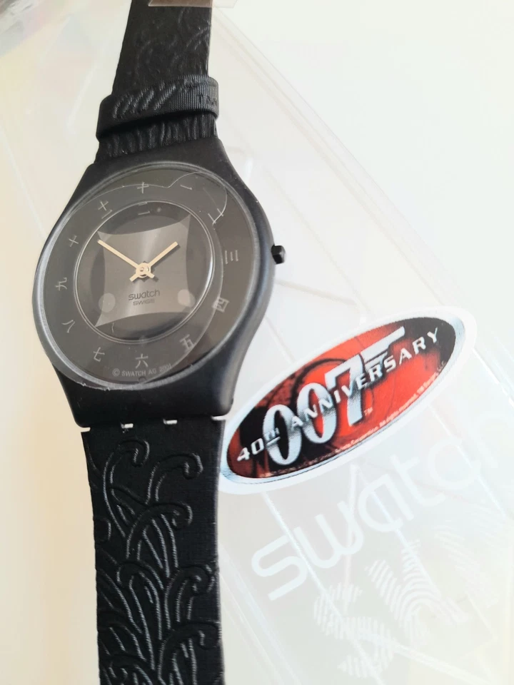 Swatch Skin James Bond 007 Black Unisex Quartz Watch You Only Live Twice SFB116