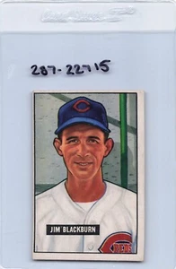 1951 Bowman #287 Jim Blackburn Reds VG/EX 51B287-22715-1 - Picture 1 of 2