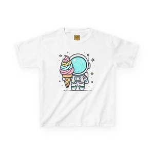 Astronaut Ice Cream Kids Tee, Space T-Shirt, Fun Summer Wear, Birthday Gift - Picture 1 of 26