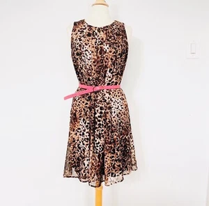 Vestido Emma & Michele Estampado Animal Cóctel/Fiesta/Trabajo/Oficina/Carrera L Grande Usado en Excelente Condición - Imagen 1 de 5