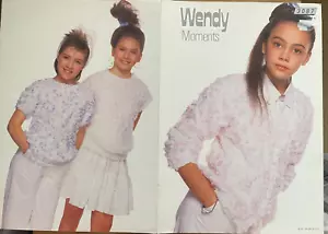Girls sweater + cardigan 4 designs KNITTING PATTERN jumper Wendy Moments 3087 - Picture 1 of 12