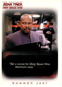 STAR TREK DEEP SPACE 9 THE QUOTABLE 2007 RITTENHOUSE ARCHIVES PROMO CARD P1 - Picture 1 of 1