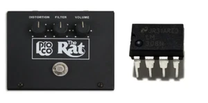 80er/90er ProCo RAT GITARRENPEDAL ORIGINAL LM308N CHIP Zum Selbermachen Projektbau NOS - Bild 1 von 5