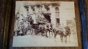 1890 FOTOGRAFÍA ANTIGUA ENTRENADOR Y CABALLOS EXCURSIÓN ILFRACOMBE DEVON LAGO & COPP - Imagen 1 de 8