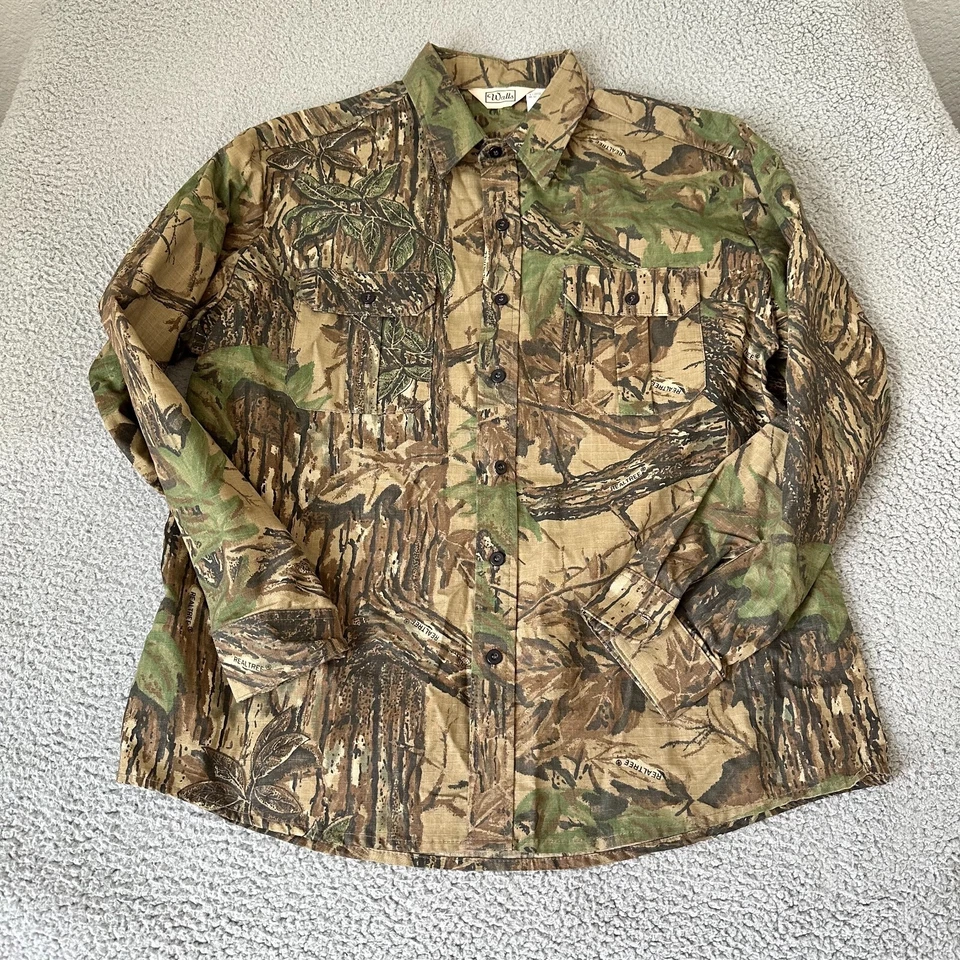 Vintage Walls Shirt Mens Extra Large XL Brown Camouflage USA Hunting Realtree - Image 1 of 4