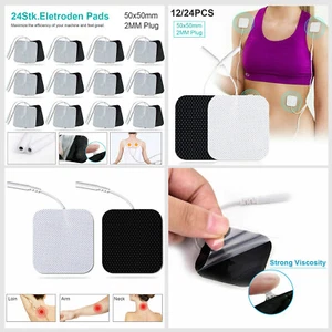 24x TENS Elektroden Pads Selbstklebend für Massage EMS Reizstrom Gerät 5x5cm DHL - Bild 1 von 10