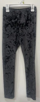 Leggings al tobillo negros de terciopelo aplastado azul marino antiguo para niñas talla S 6-7 años nuevos con etiquetas Foto 1 de 2