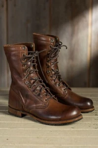 Men Brown Military Boots, Men Brown High Ankle Combat Boots, Men Boots Size 7-16 - Picture 1 of 5