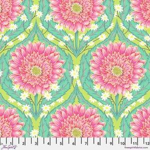 NEW! TULA PINK UNTAMED DAISY AND CONFUSED IN MOONBEAM FLORAL FABRIC 1/2 YD - Picture 1 of 1