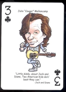 Tarjeta de juego John Cougar Mellencamp Rock n Roll un tributo al rock - Imagen 1 de 2