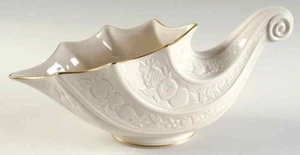 LENOX China Fruits Of Life Cornucopia Large 13" Centerpiece Gold Trim 1989  - Picture 1 of 2