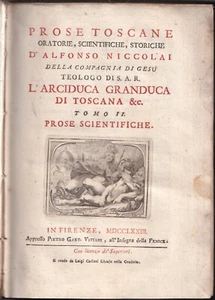 Niccolai - Prose Toscane Oratorie, Scientifiche, Storiche Tomo II - Viviani 1773 - Picture 1 of 6