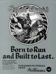 Black Knight 2000 Pinball FLYER Original NOS Foldout Artwork Medieval Vintage - Picture 1 of 3